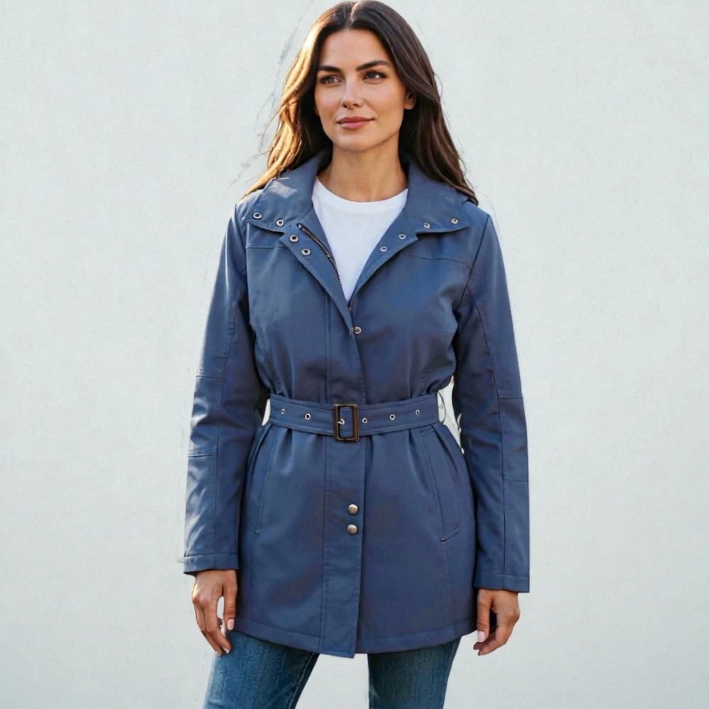 🔸Kristen Blake Belted Trench Coat/Light Winter jacket